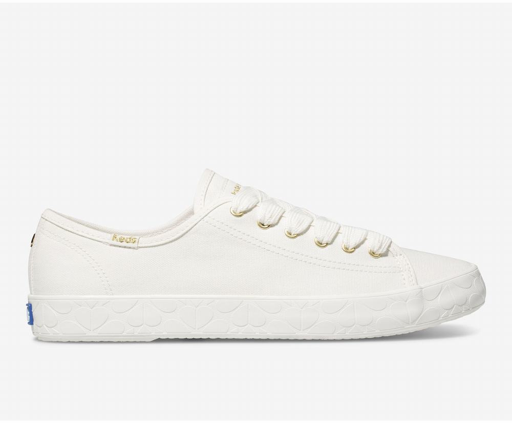 Women's Keds x kate spade new york Kickstart Logo Foxing Sneakers White 6317584NM - South Africa